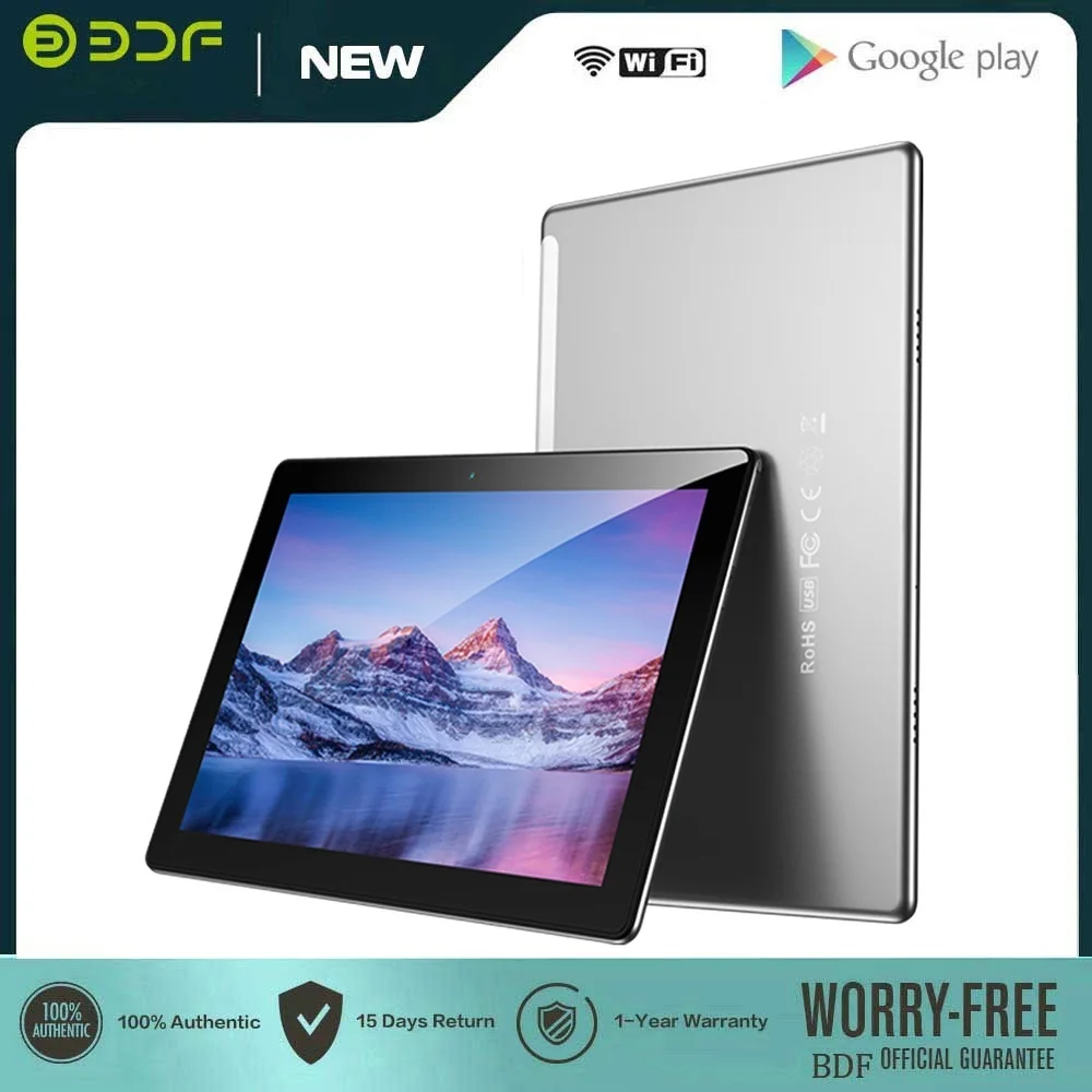 Bdf Vendite Calde Tablet Pc Android Da 10.1 Pollici Google Play Dual Camera Octa Core Dual Sim Tablet Per Chiamate Telefoniche Bluetooth Wifi Pad