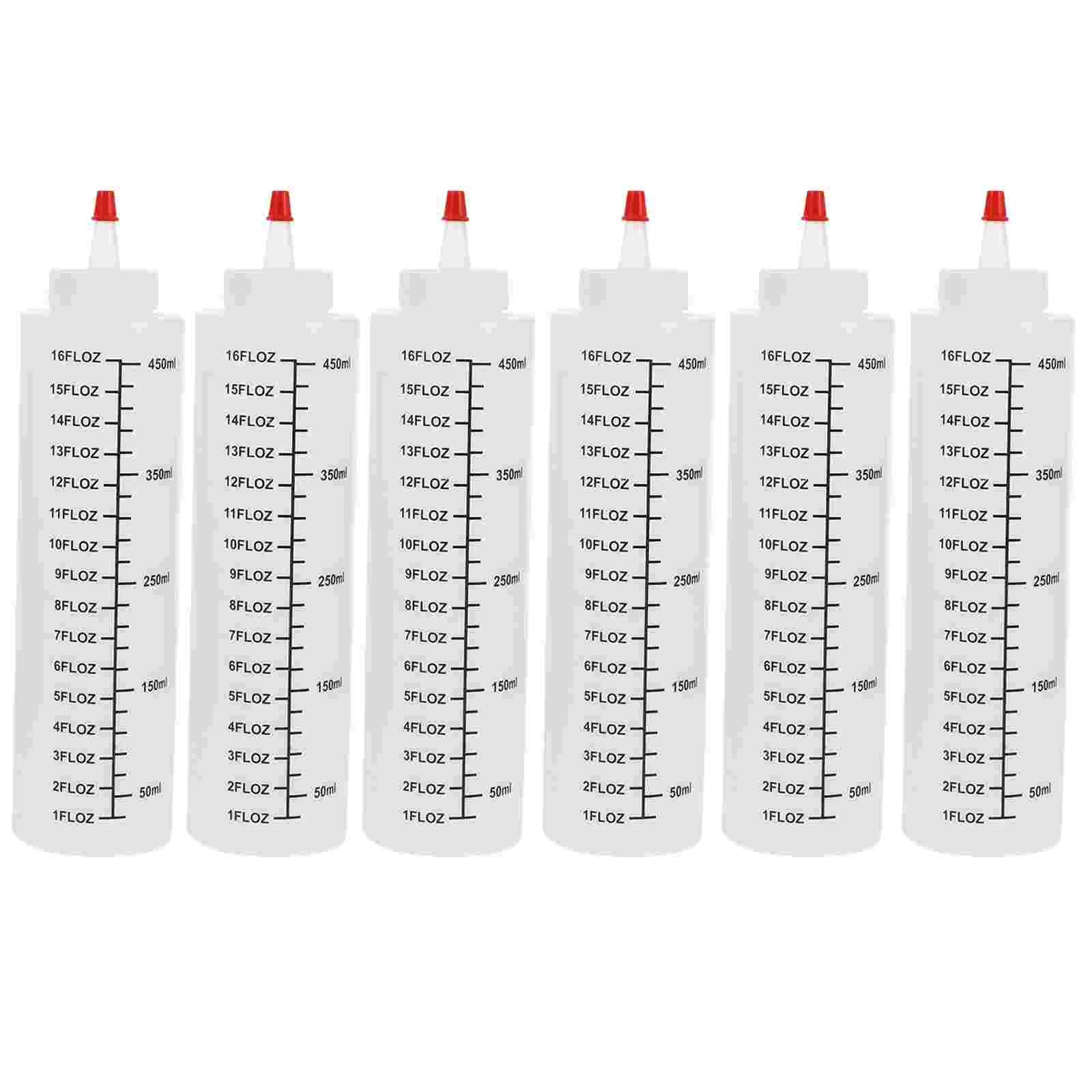 

6pcs Durable Convenient Portable Salad Bottles Squeeze Bottles Condiment Squeeze Bottles for Bakery