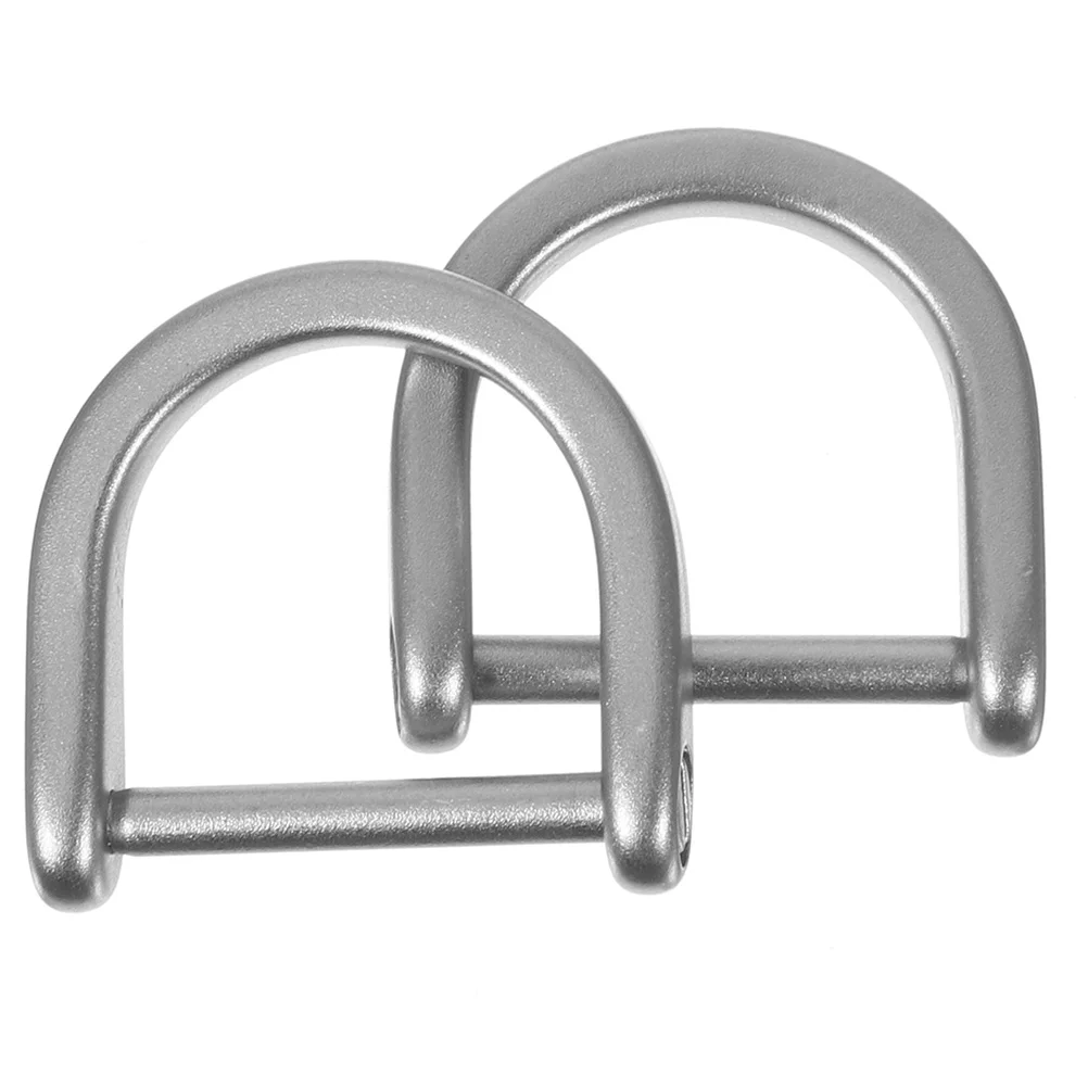 

2 Pcs Belts Strap Buckle D Rings for Suitcase Glossy D-shaped Handbag Connector