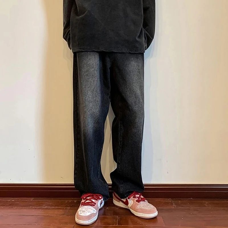 

Loose Straight Men Jeans Aesthetic New Man Jeans Pants For Boy Casual Baggy Hip Hop Men's Women's Jeans Neutral Denim Trousers