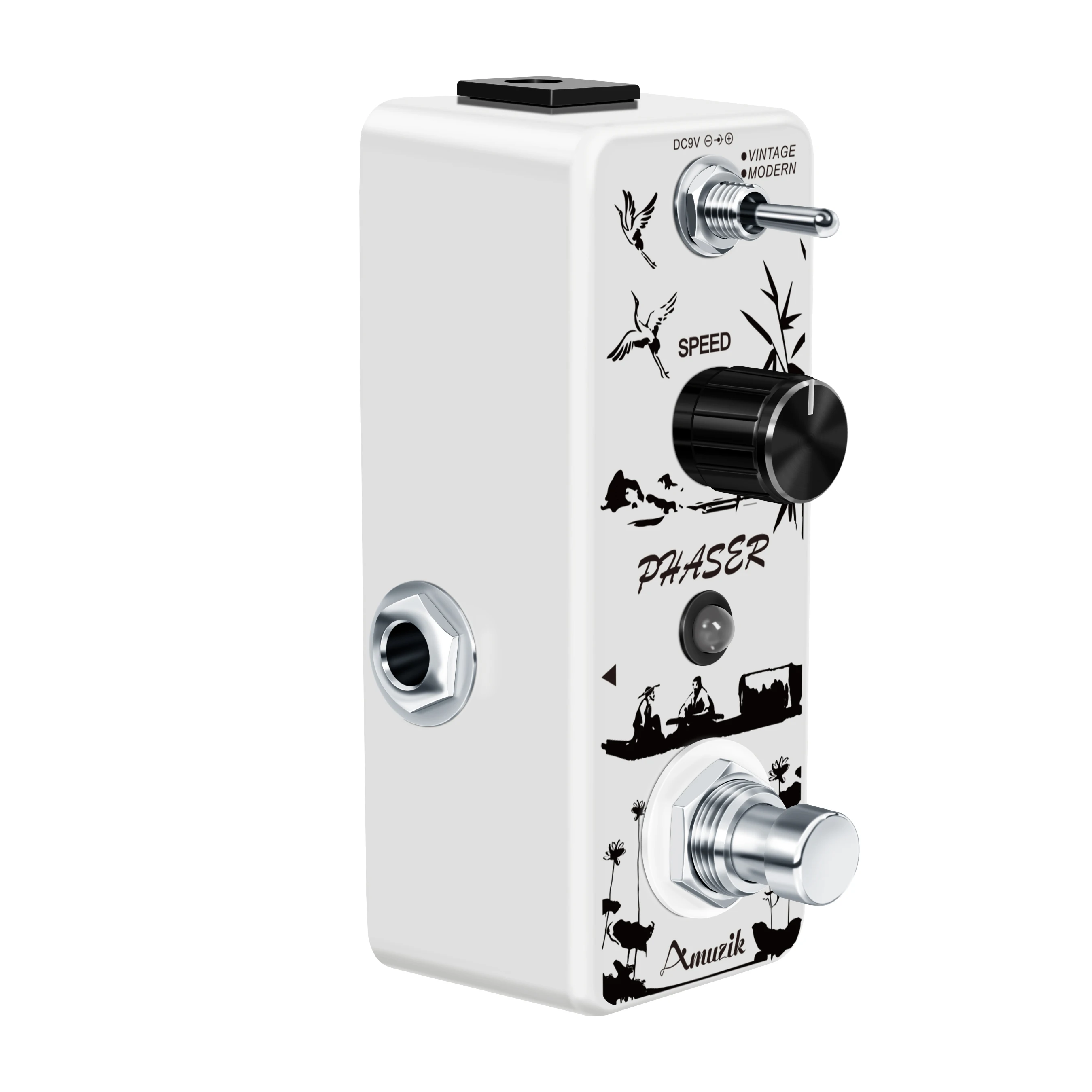 Amuzik  LEF-313 Phaser Pedal Analog Phase Effect Pedal For Electric Guitar Vintage & Modern Modes With Mini Size True Bypass