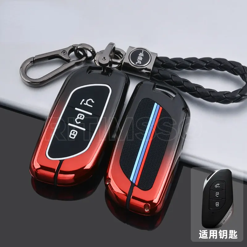 

Цветной чехол для автомобильных ключей из цинкового сплава, чехол для ключей, защитный чехол для ключей для Dongfeng Fengxing Forthing T5 EVO 2021