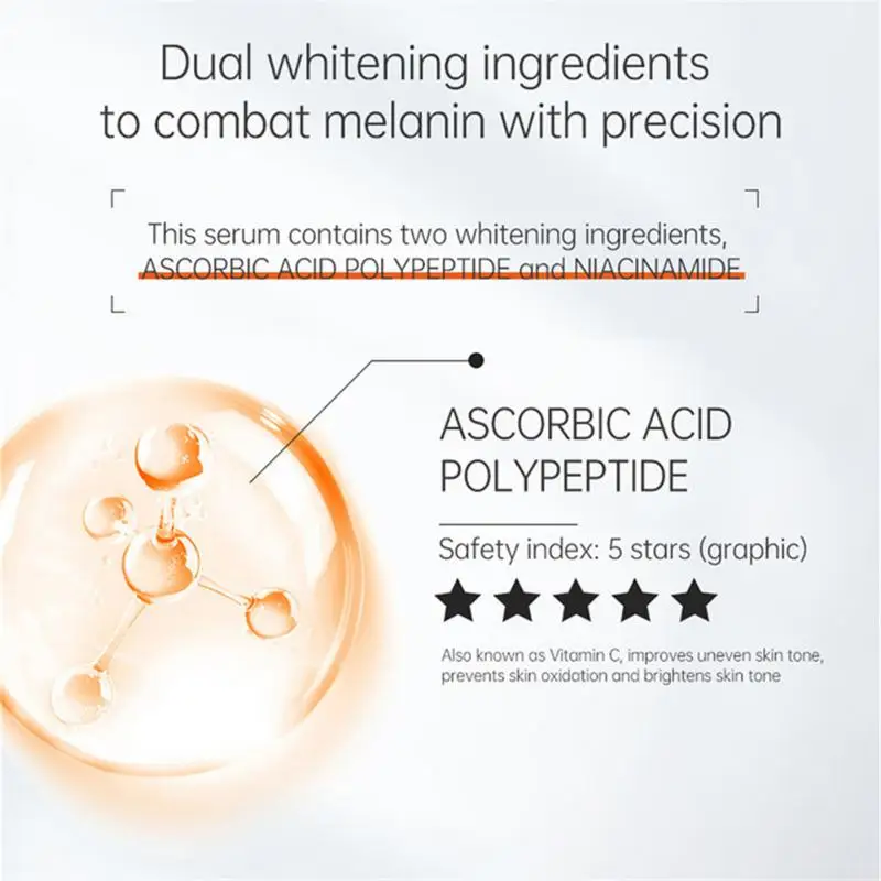 

15ml Vitamin C Whitening Face Serum Hyaluronic Acid Moisturizing Acne Removal Anti-wrinkle Anti-Aging Face Liquid TSLM1