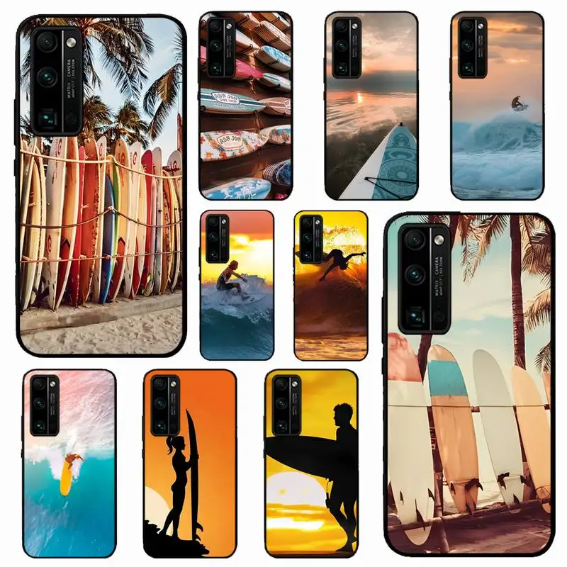 

Beach surfboard surfing Sport Phone Case for Huawei Honor 10 i 8X C 5A 20 9 10 30 lite pro Voew 10 20 V30