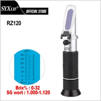 syxlif refractometer brix 0 32 beer sugar refratometro wine refractometer tester measurement wort sg alcohol meter 1 000 1 120