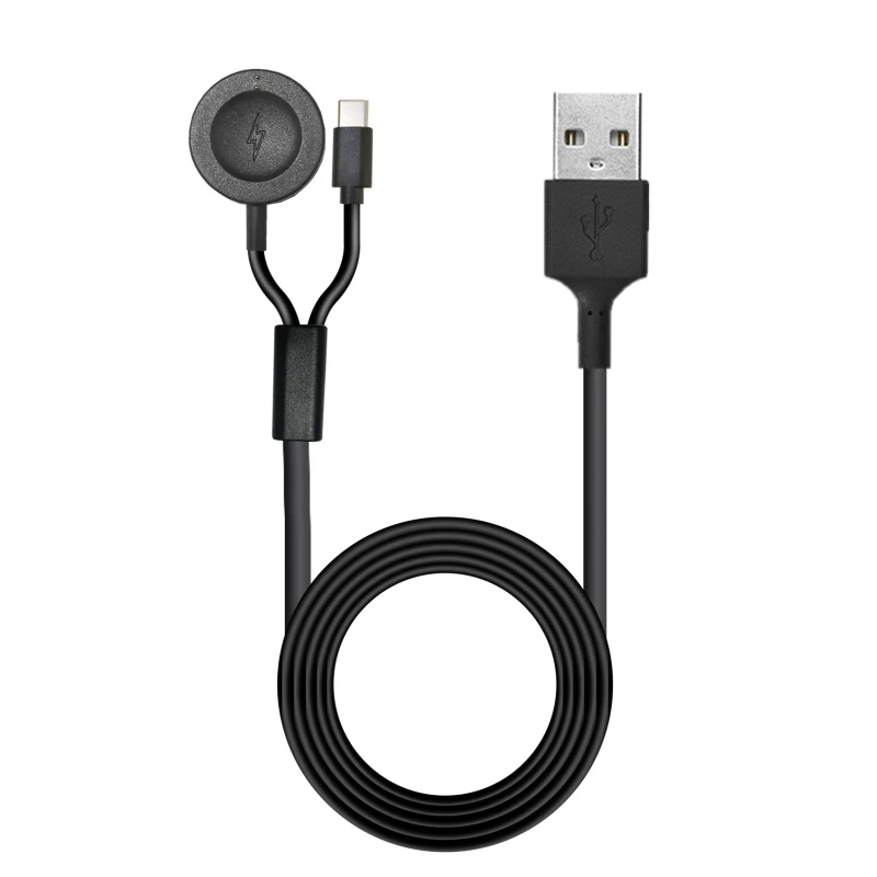 

For Fossil Gen6/5/4 2 in 1 USB Charging Cable Earphone Charging Cable Watch Charging Cable