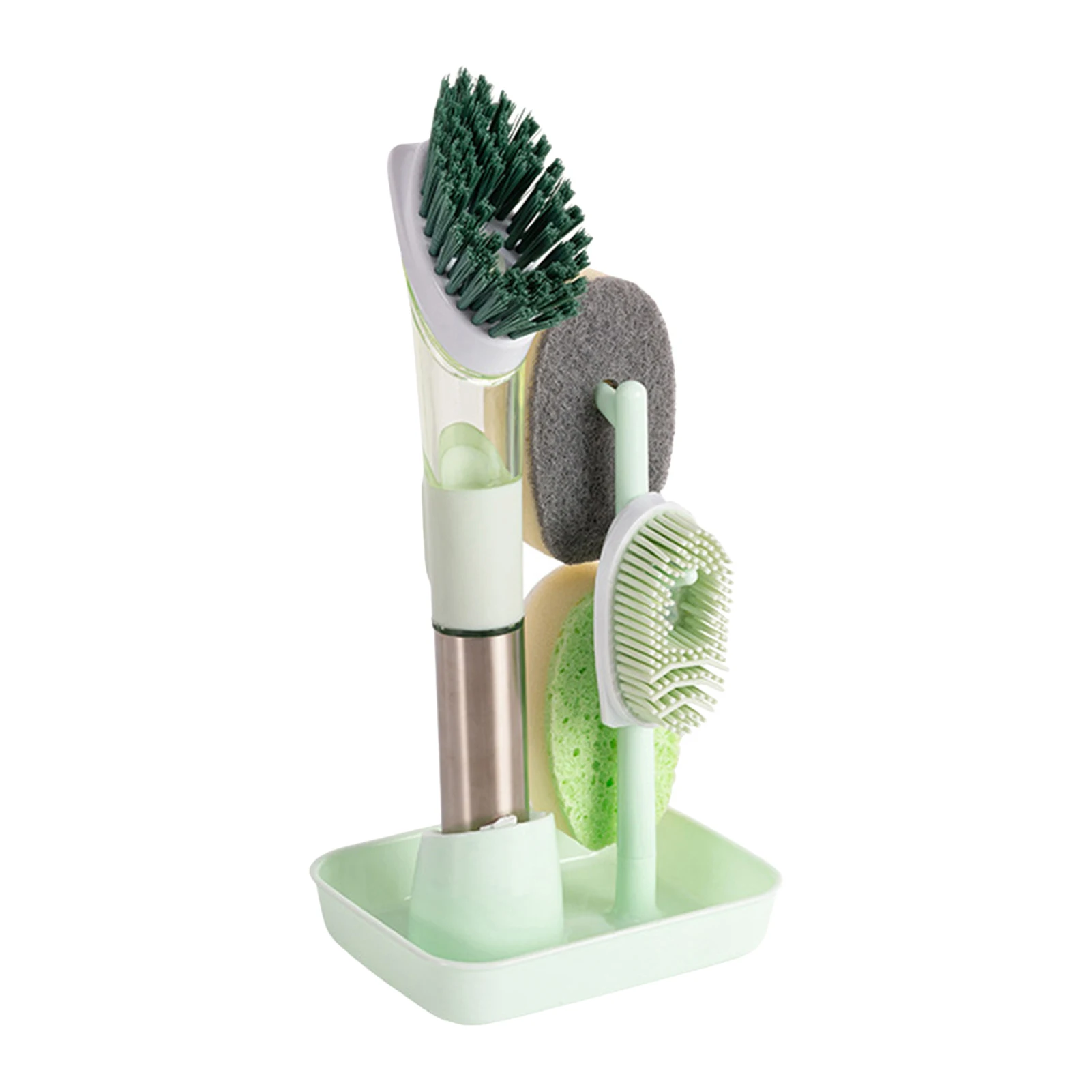 

Щетка для мытья посуды с ручкой, многоразовый инструмент для мытья посуды, без протечек, для кухни