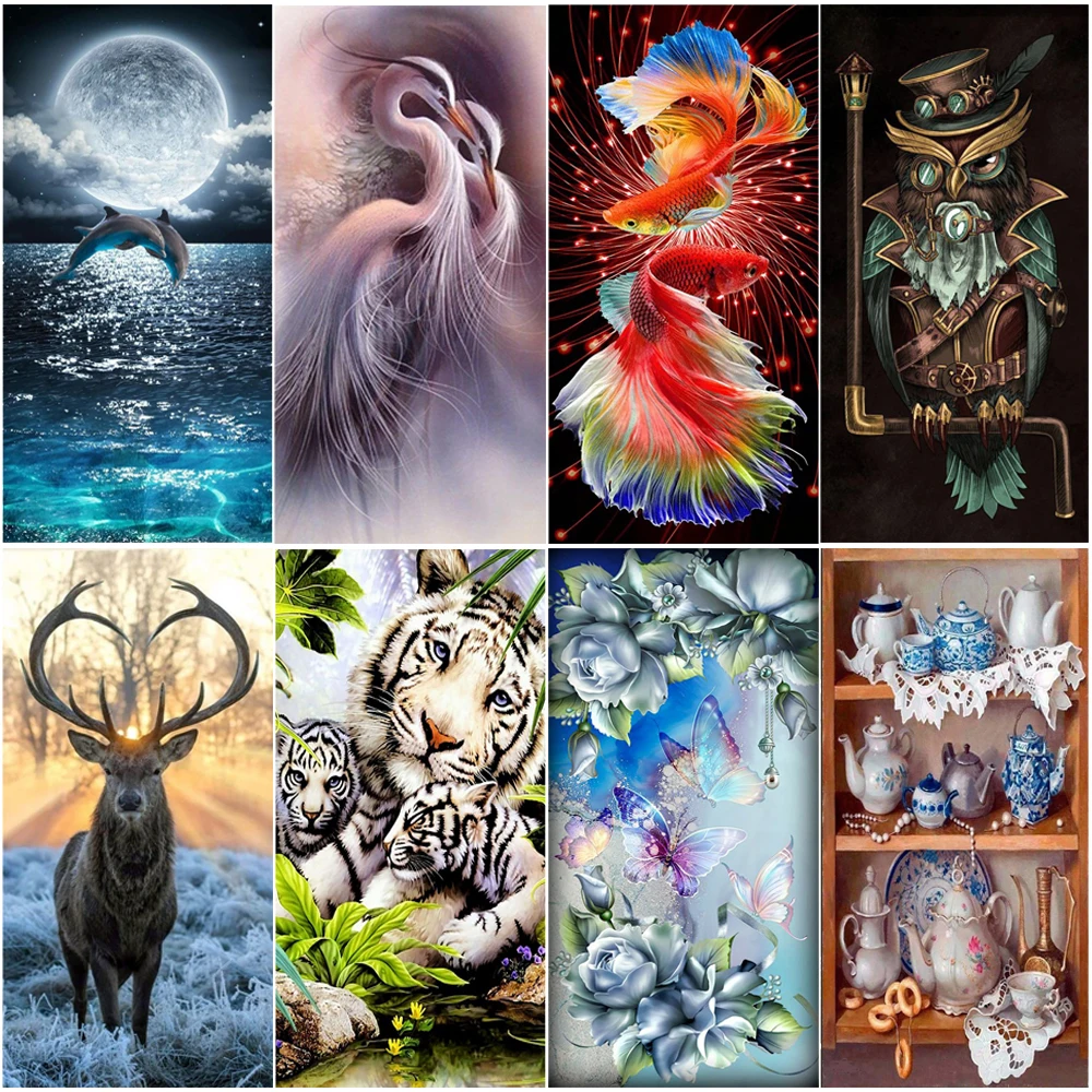 

Набор для алмазной живописи 5D, дельфин, тигр, животное, мозаика «сделай сам», цветок, бабочка, алмазная вышивка, семейный декор, подарок