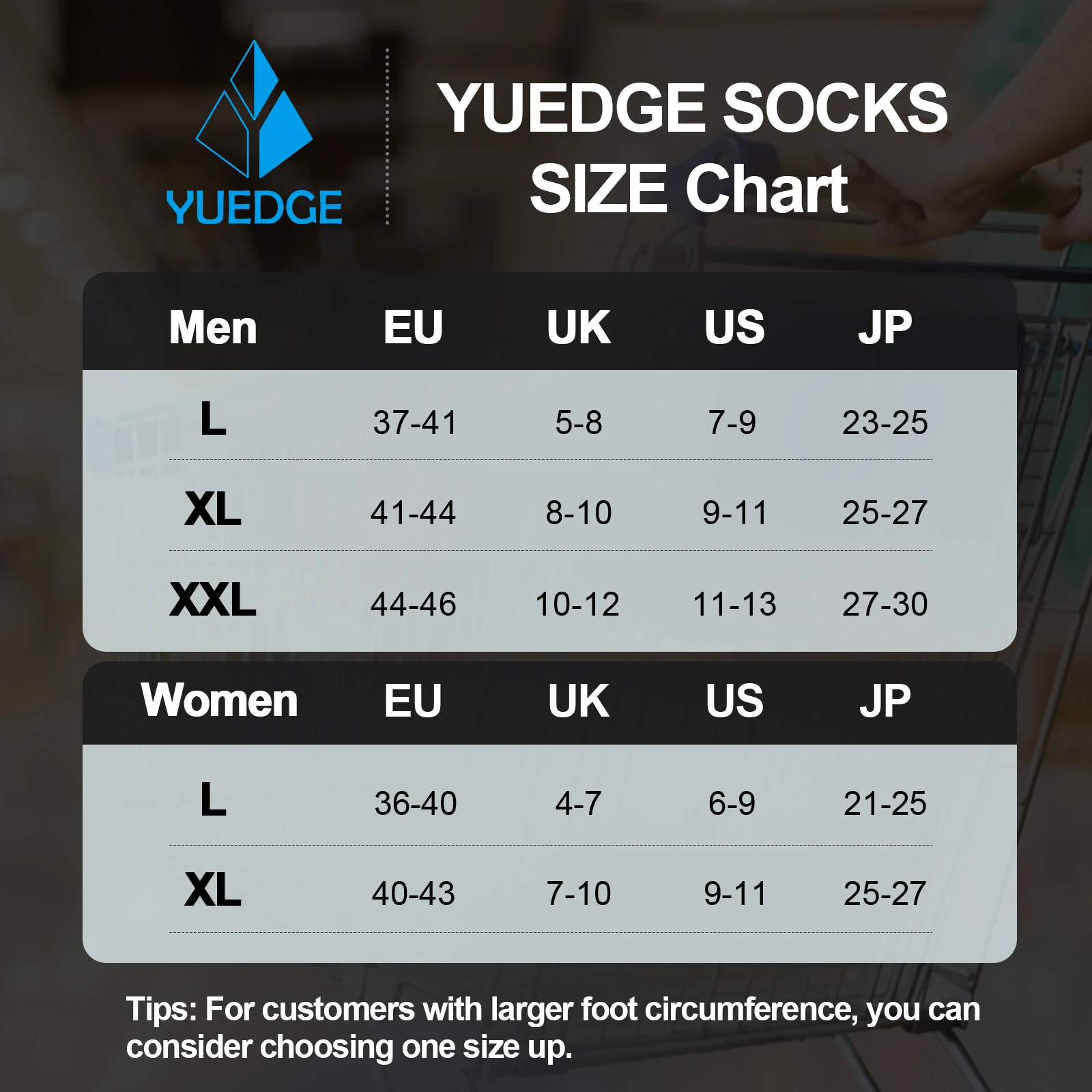 Мужские удобные дышащие хлопковые носки YUEDGE черные спортивные для тренировок
