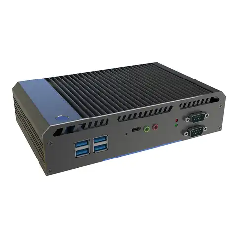 Безвентиляторный промышленный ПК, ABH12,Intel Core I3 5005U/I3 600U/I5 5300U/I7 5500U/5600U,TPM, поддержка тройного дисплея, VGA/2HD/2LAN/2COM