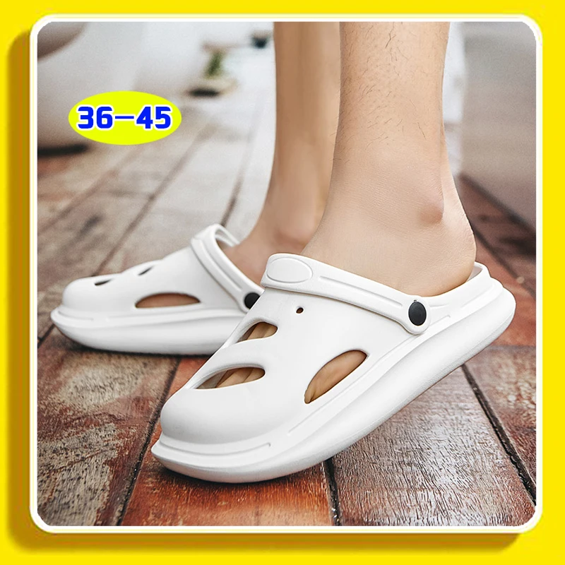 Men Women Thick Platform Home Lovers Slippers Fashion Non-slip EVA Bathroom Slides Sandals Beach 2022 Summer Soft Flip Flops