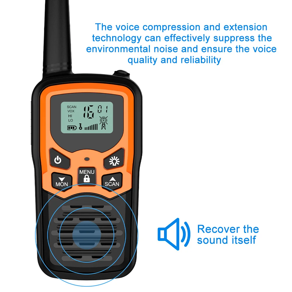 Xiaomi Outdoor sports walkie talkies, 2-way long-range radio up to 5km, 8/22 channel open field f/pmr/gsra.