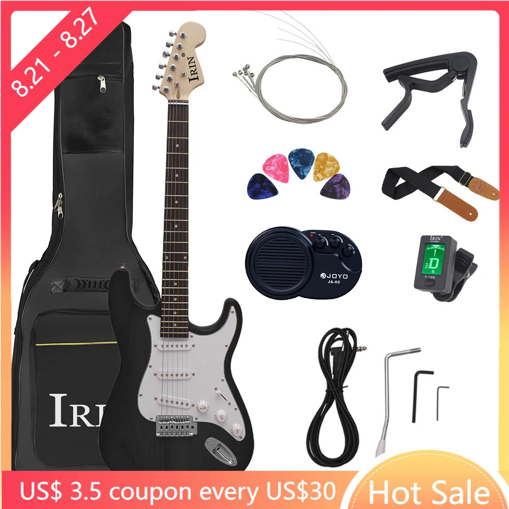 

39 Inch 6 String Electric Guitar 21 Frets Basswood Body Electric Guitar Guitarra With Amp Necessary Guitar Parts & Accessories