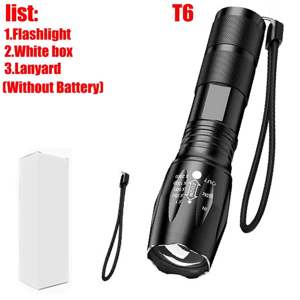 

Мощный Светодиодный Фонарик С 5 Режимами Регулируемый Алюминиевый Походный Фонарь Водонепроницаемый Для Активного Отдыха Треб...