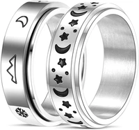 spinner rings for women stainless steel fidget bands rings for anxiety stress relief fidget rings silent stress reducer rings