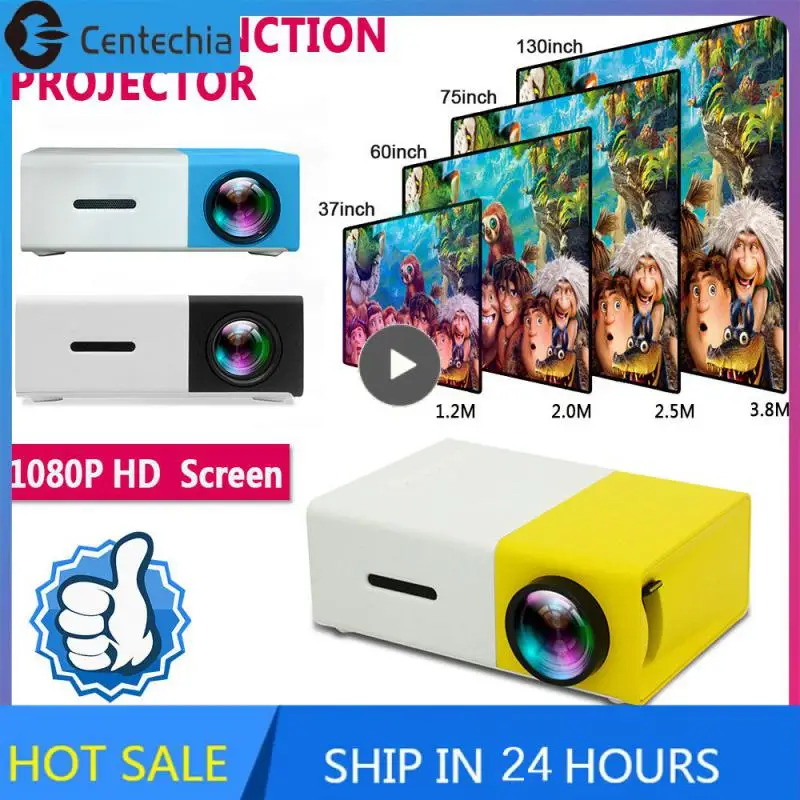 

Yg300 Multicompatible Video Projetor Compact Set Top Box Portable Mini Projector Audio Device 1080p Cute Home Media Player