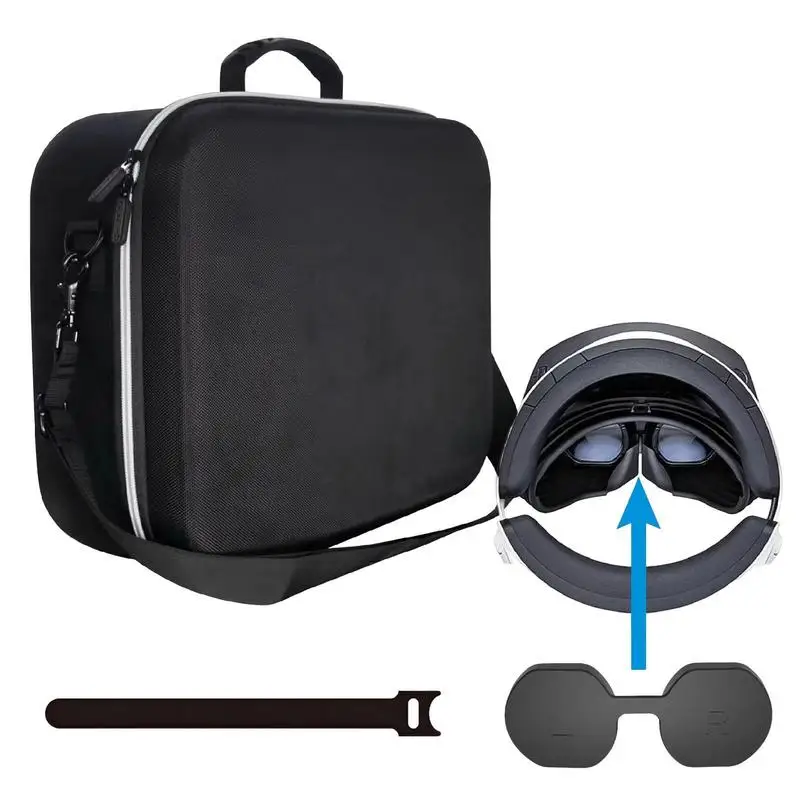 

Сумка для хранения очков из ЭВА для PS VR2, защитная коробка для хранения очков, дорожная сумка на молнии, аксессуары для очков виртуальной реальности