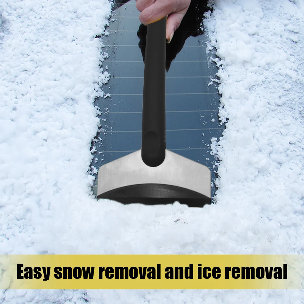 

Car Snow Ice Shovel Scraper Removal Tool Winter Stainless Steel Scraping Tool Strong Toughness Metal Portable Supplies