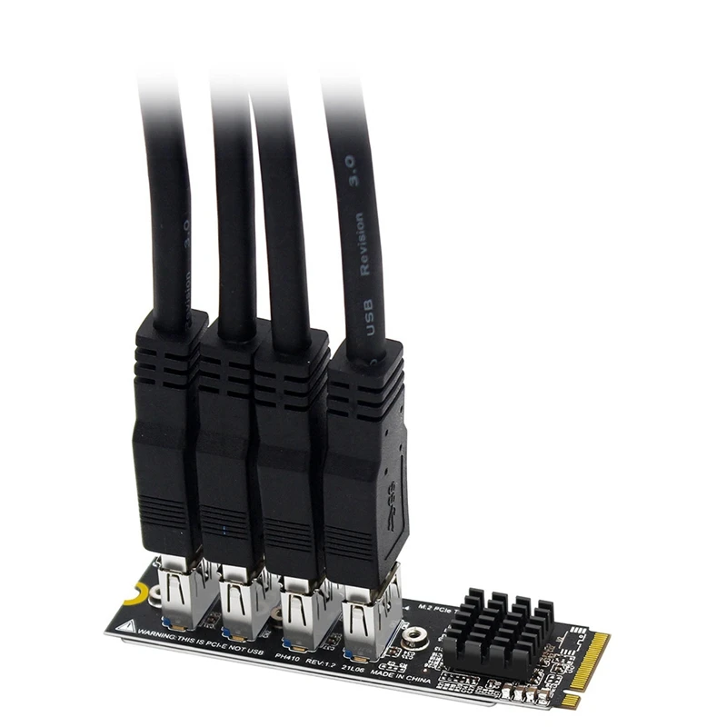 Плата расширения M.2 M-Key Pcie плата к Pci-E X1 с 4 портами USB3.0 адаптер графической карты