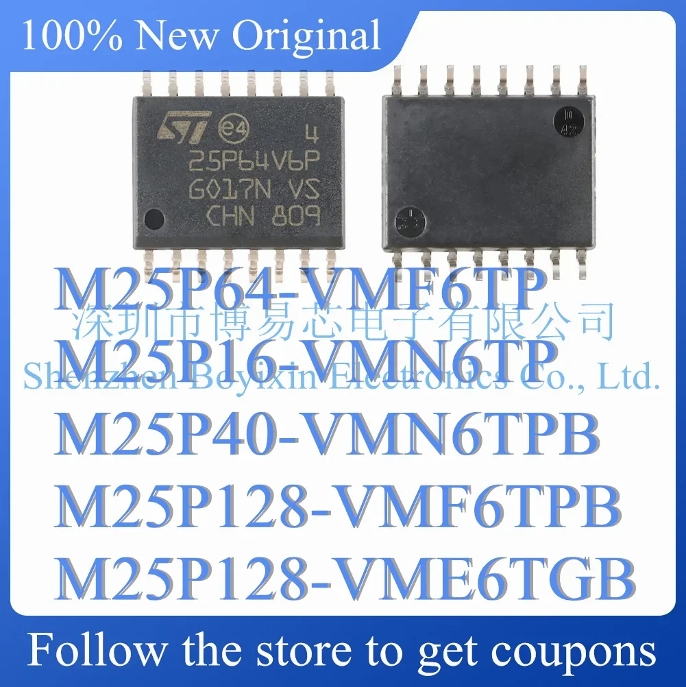 NEW M25P64-VMF6TP M25P16-VMN6TP M25P40-VMN6TPB M25P128-VMF6TPB M25P128-VME6TGB