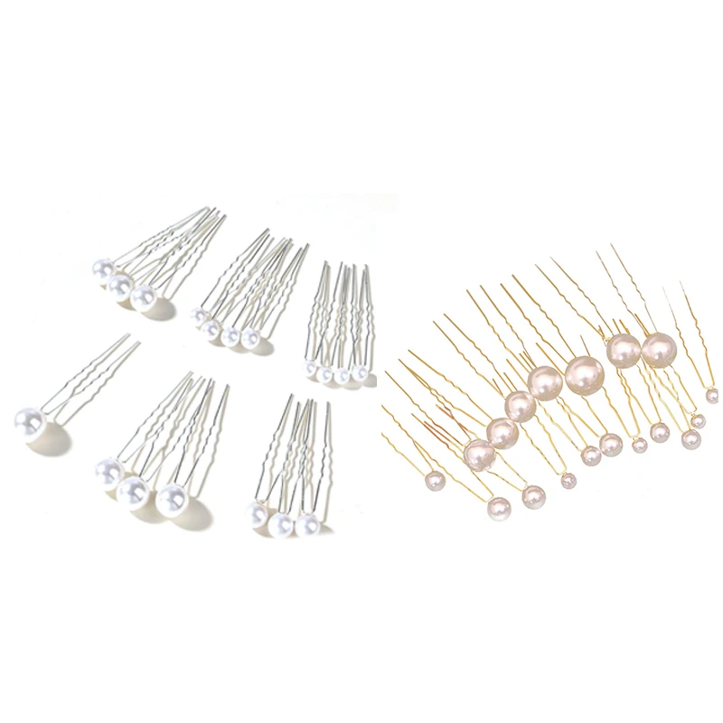 

ASDS-18 Pcs Bridal Tiara Disc Hairpin Pearl Hairpin Bridal Bridesmaid Girls Hair Accessories