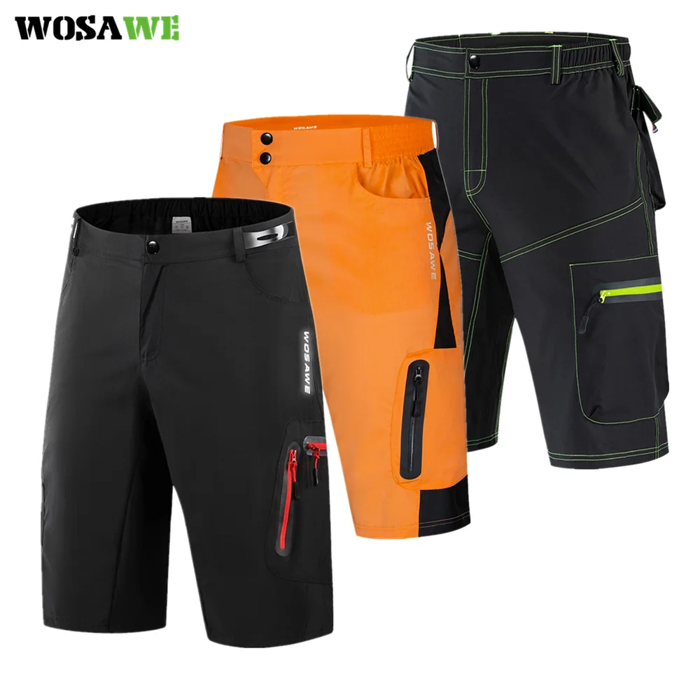 Купи WOSAWE Men's Shorts MTB Cycling Shorts Breathable Mountain Bike Loose fit Outdoor Downhill Water Resistant Short Running Pant за 1,144 рублей в магазине AliExpress