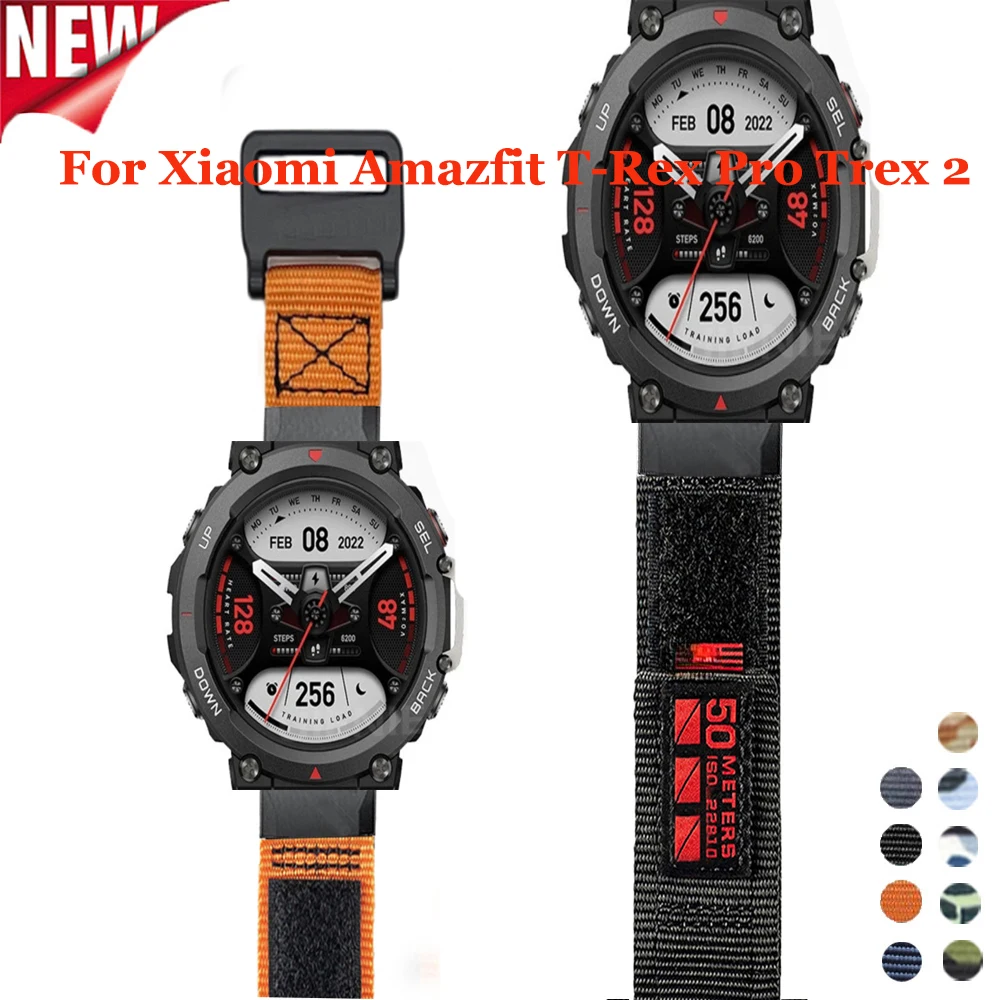 2023 High quality Nylon Strap For Huami Amazfit T-Rex 2 Watch Band Nylon Adjustable Bracelet For Xiaomi Amazfit T-Rex Pro Trex 2