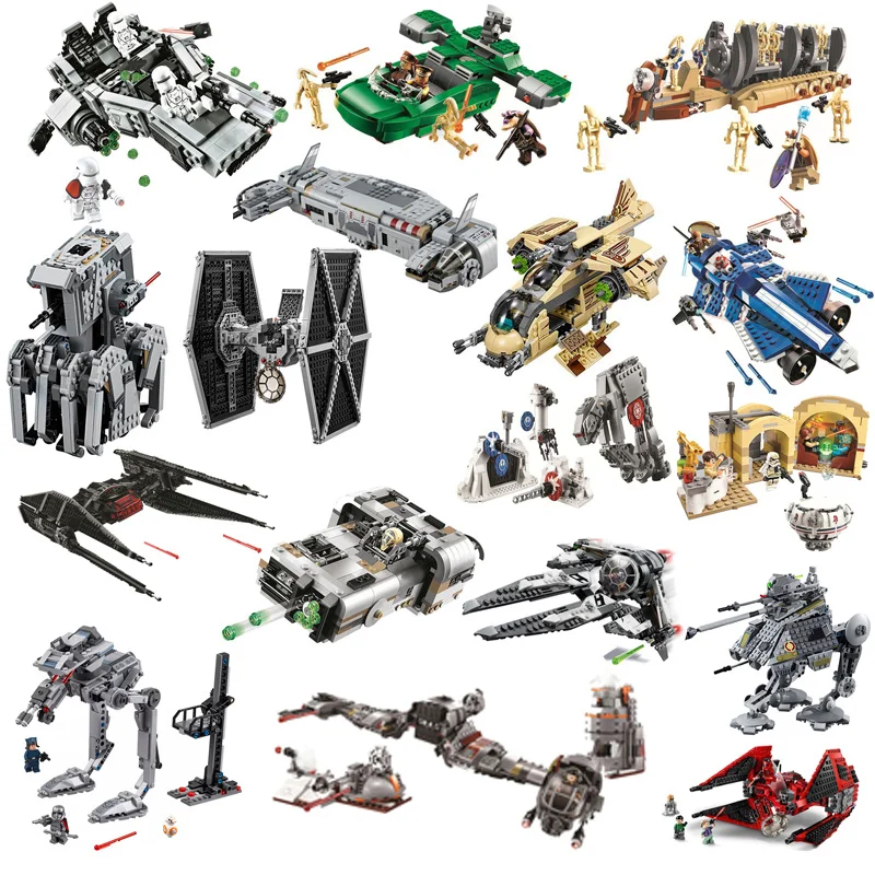 

The Rise Of Skywalker Spaceship Fighter Microfighters Model Building Blocks Kid Toys For Children Gifts