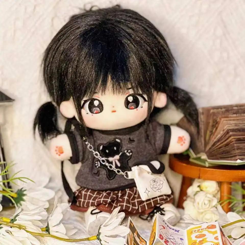 

Cute Little Red Bean 20cm Plush Stuffed Doll With Skeleton Body No Attribute Soft Plushie Pillow Kawaii Gift