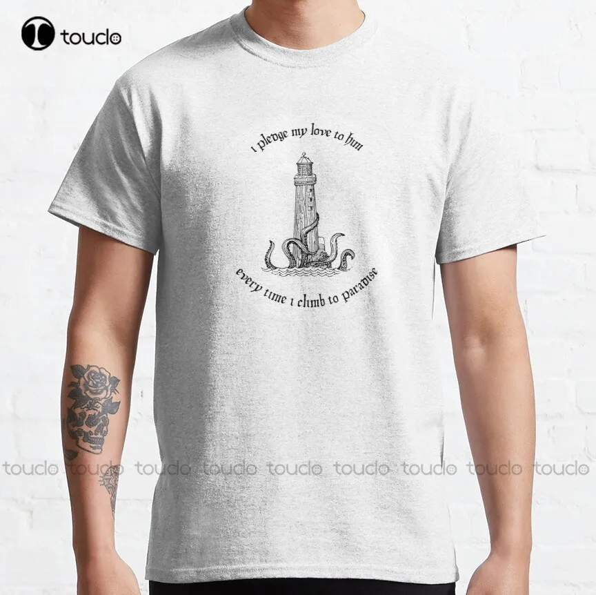 

High On A Rocky Ledge Lighthouse Kraken 2 Classic T-Shirt Our Flag Means Death Oversized Shirts New Popular Creative Funny Shirt