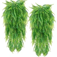 simulation fern grass green plant artificial fern persian leaves fake flower wall hanging wedding household garden decor plant
