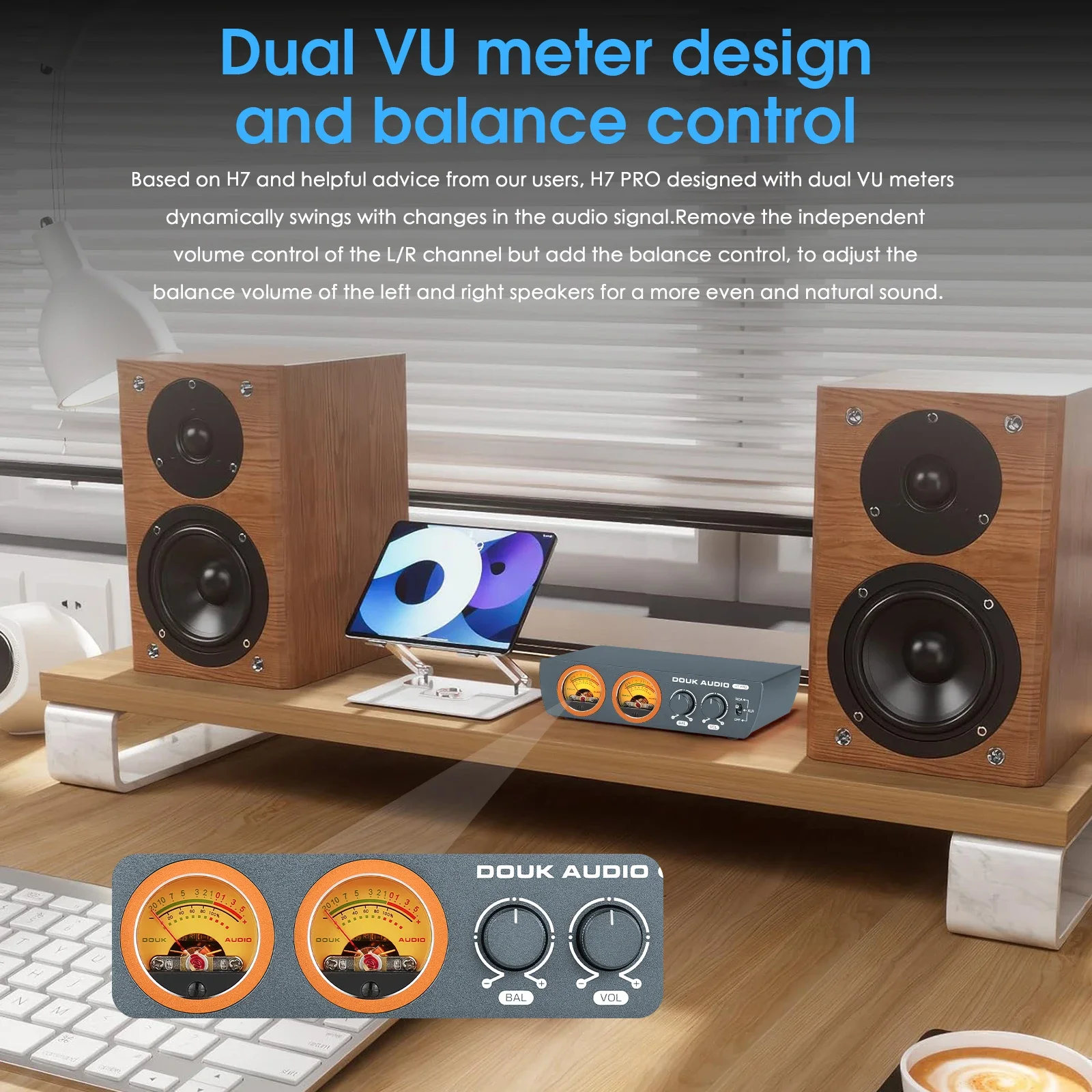 Усилитель Douk Audio H7PRO HiFi Class D TPA3255 сбалансированный XLR цифровой стерео усилитель