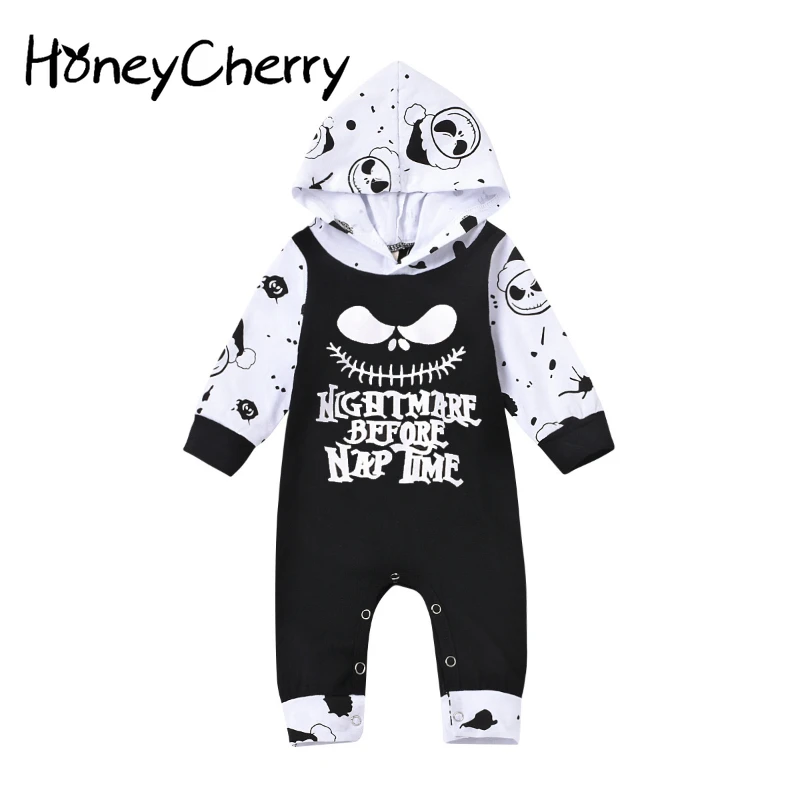 

HoneyCherry New Halloween Baby Jumpsuit Stitching One-piece Romper Newborn Baby Clothes