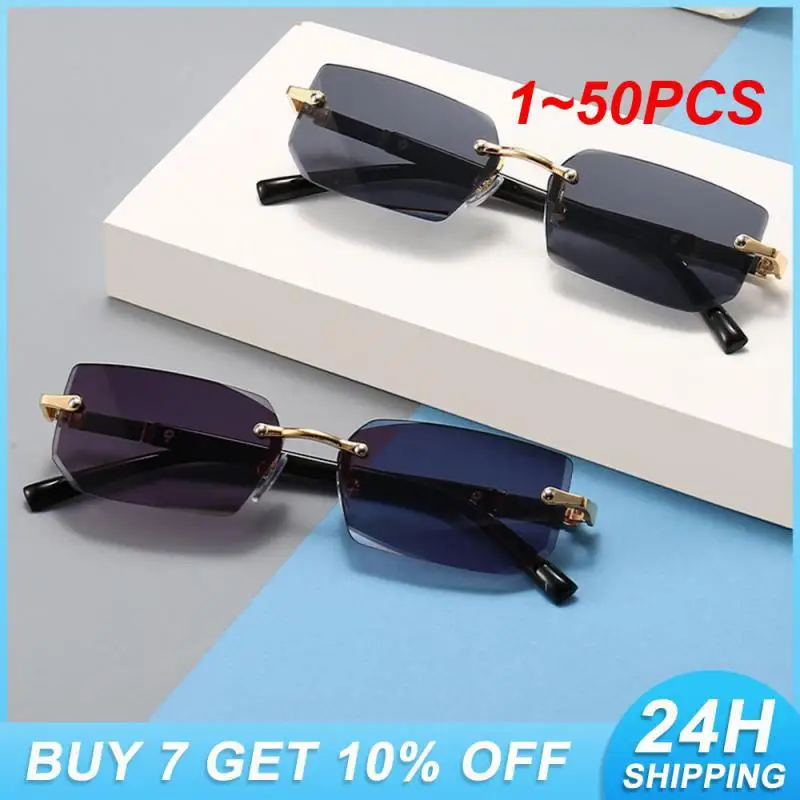 

1~50PCS Eyeglasses Sunshade Brand Designer For Women Men Sunglasses Personality Cut Lens Square Lady Oculos De Sol Shades