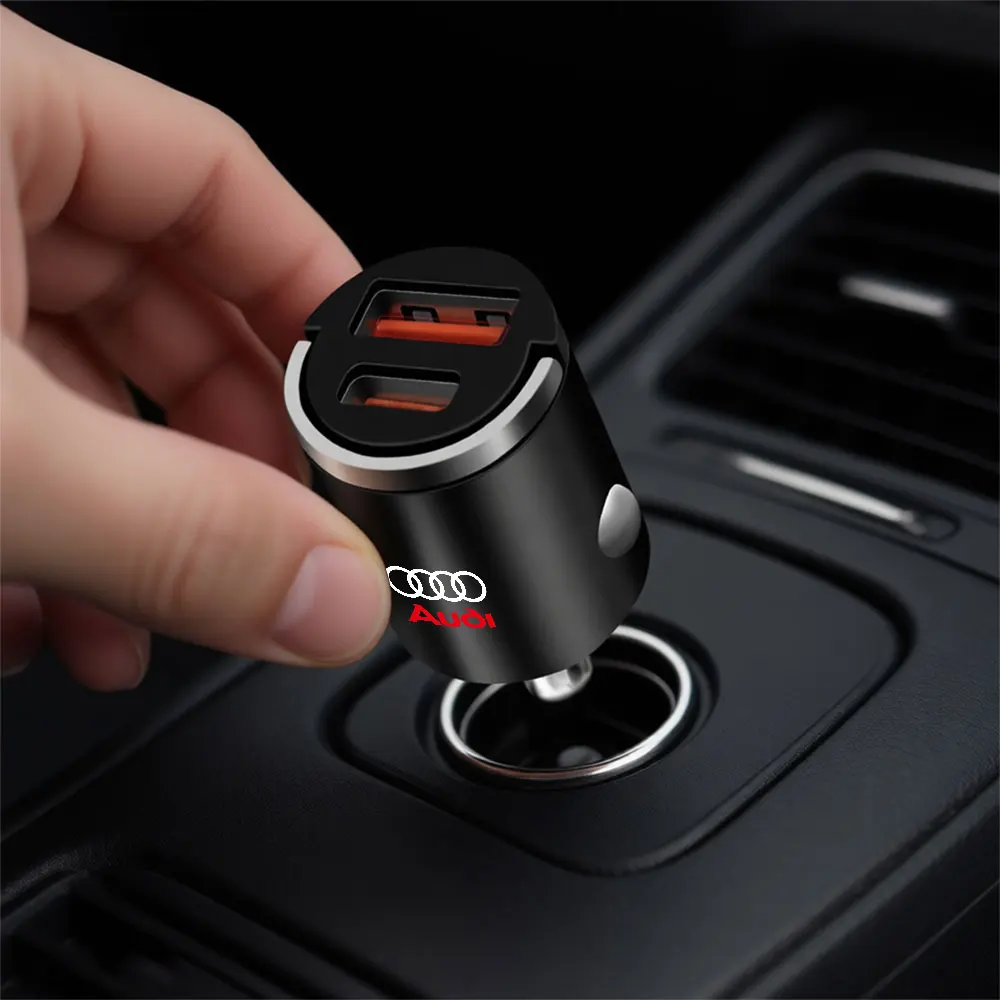 Автомобильное быстрое зарядное устройство с портами USB Type-C, адаптер питания, колпачок-заглушка для Audi Sline 8V A2 B5 8P A4L A5 A6 A7 B8 A8L TT Q1 Q2 Q3 B7 Q5 RS Q7 (art.: 3920d84de23db) - 3920d84de23db