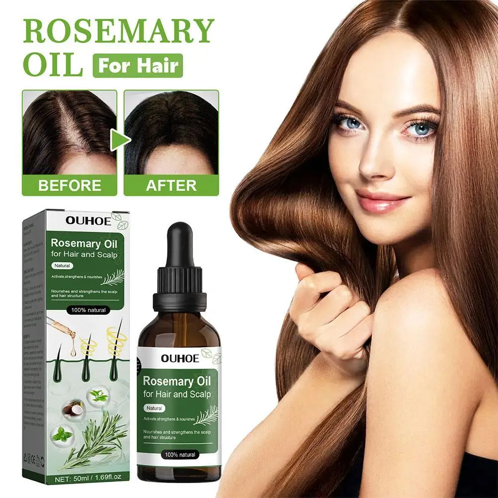 50ml Hair Care Rosemary Aroma Oil For Dry Scalp Stimulates Nourishing Hair Care Essential Oil Effective Anti-hair Loss For Women