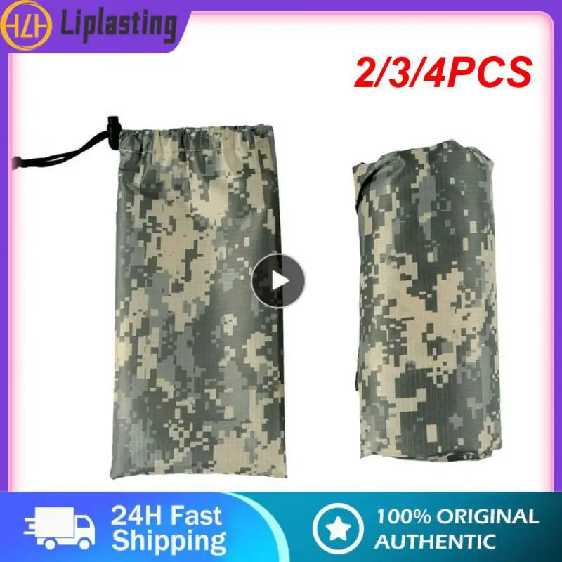 

2/3/4PCS Invisible Pu Coating Canopy Camouflage Waterproof Outdoor Raincoat Rain Cover Camouflage Color Poncho Light