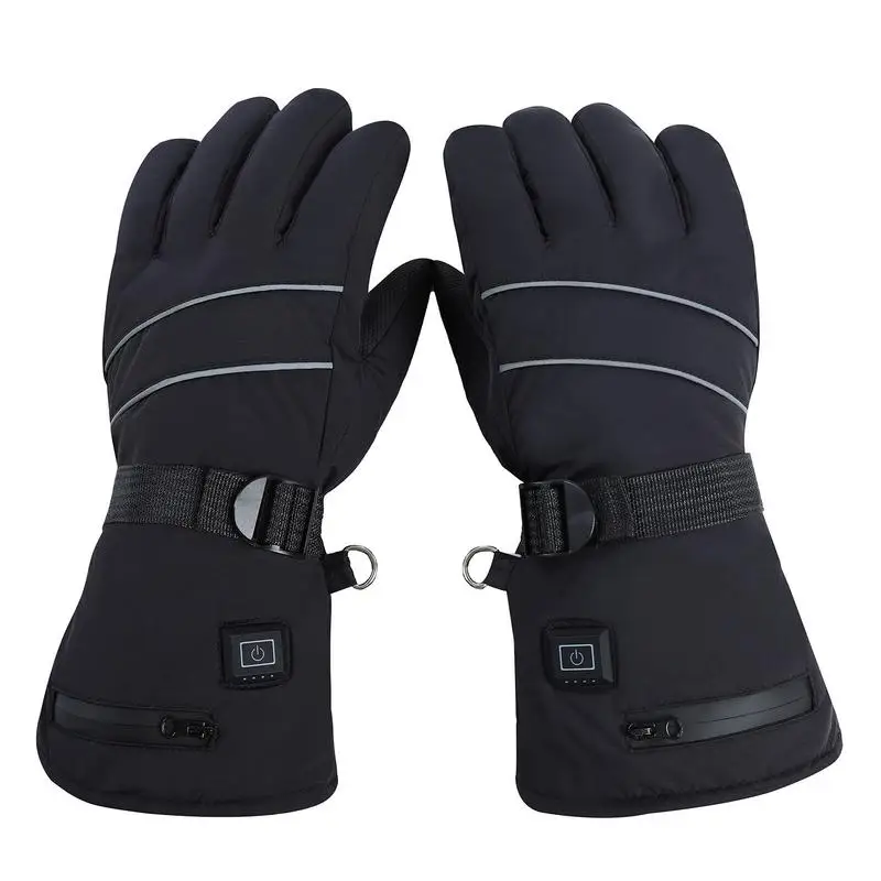 

8.4V Winter Snowmobile Riding Electric Heated Gloves Hand Warmer Mittens USB Rechargeable Battery Warm Self Heating Ski Gloves