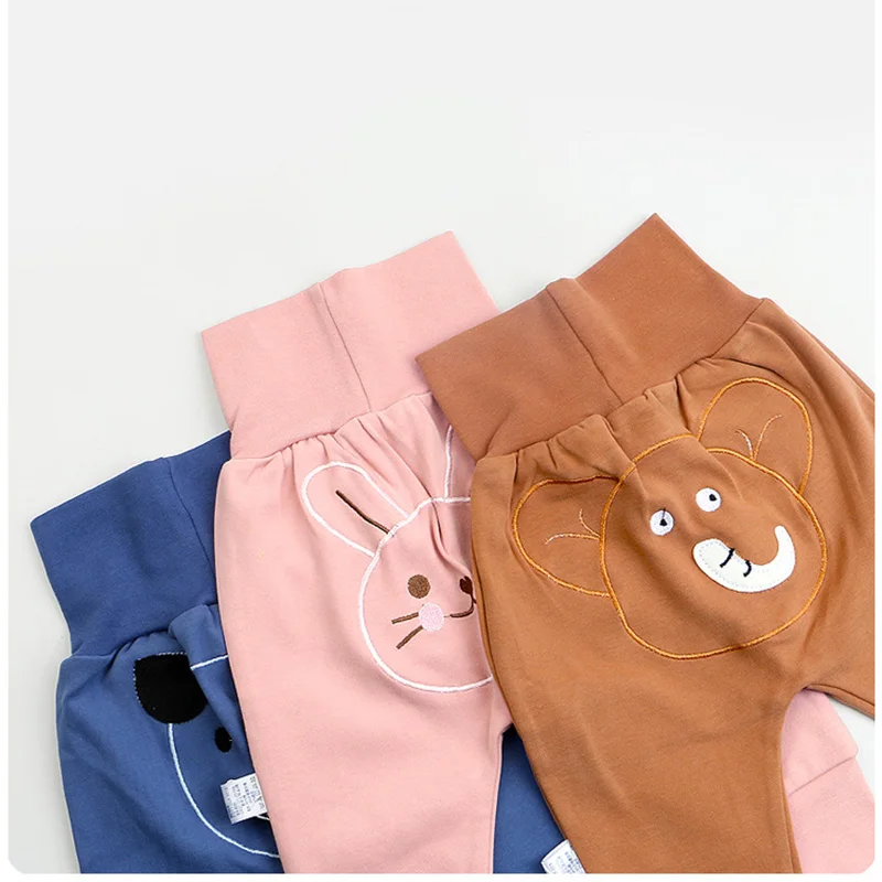 3-24M Boy Thick Pants Winter Baby Thicken Cotton Boy Baby Big PP Pants Loose High Elastic Waist Autumn Harem Fall Girls Trousers