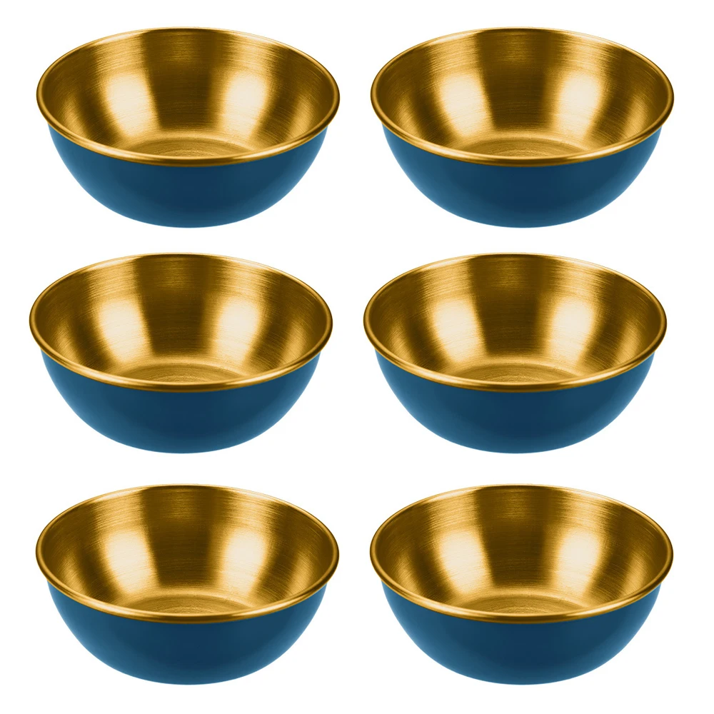 

6Pcs 3.3in Stainless Steel Mini Serving Bowls Sauce Dishes Round Sushi Dipping Bowl Seasoning Dish Appetizer Plates Metal Ramek
