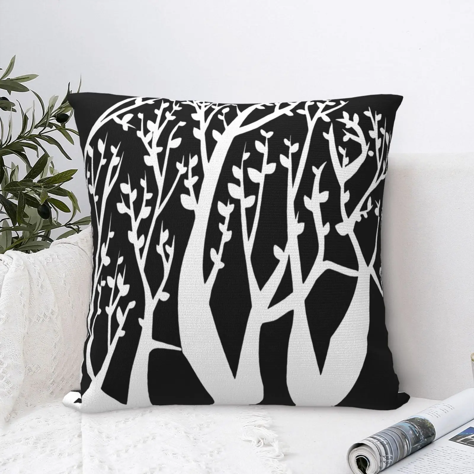 

Чехол для подушки на молнии с изображением медведя дерева