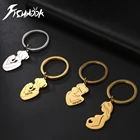 Fishhook Брелок для матери и рождения ребенка, индивидуальный заказ, гравировка имени, брелок, кольцо, семейный женский подарок, ювелирные изделия из нержавеющей стали