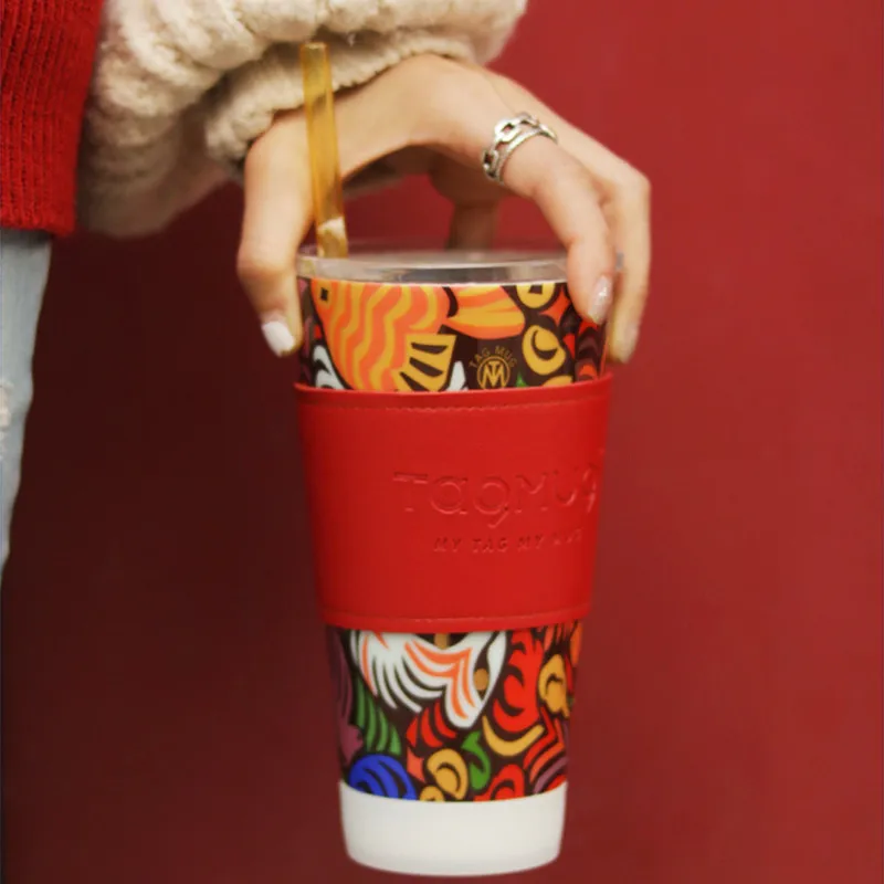 

Creative Mark Coffee Cups Mug Ceramic Car Cup Mugs High-grade Hand Insulation Guochao Set Gift Box Drinkware Kitchen Dining Bar