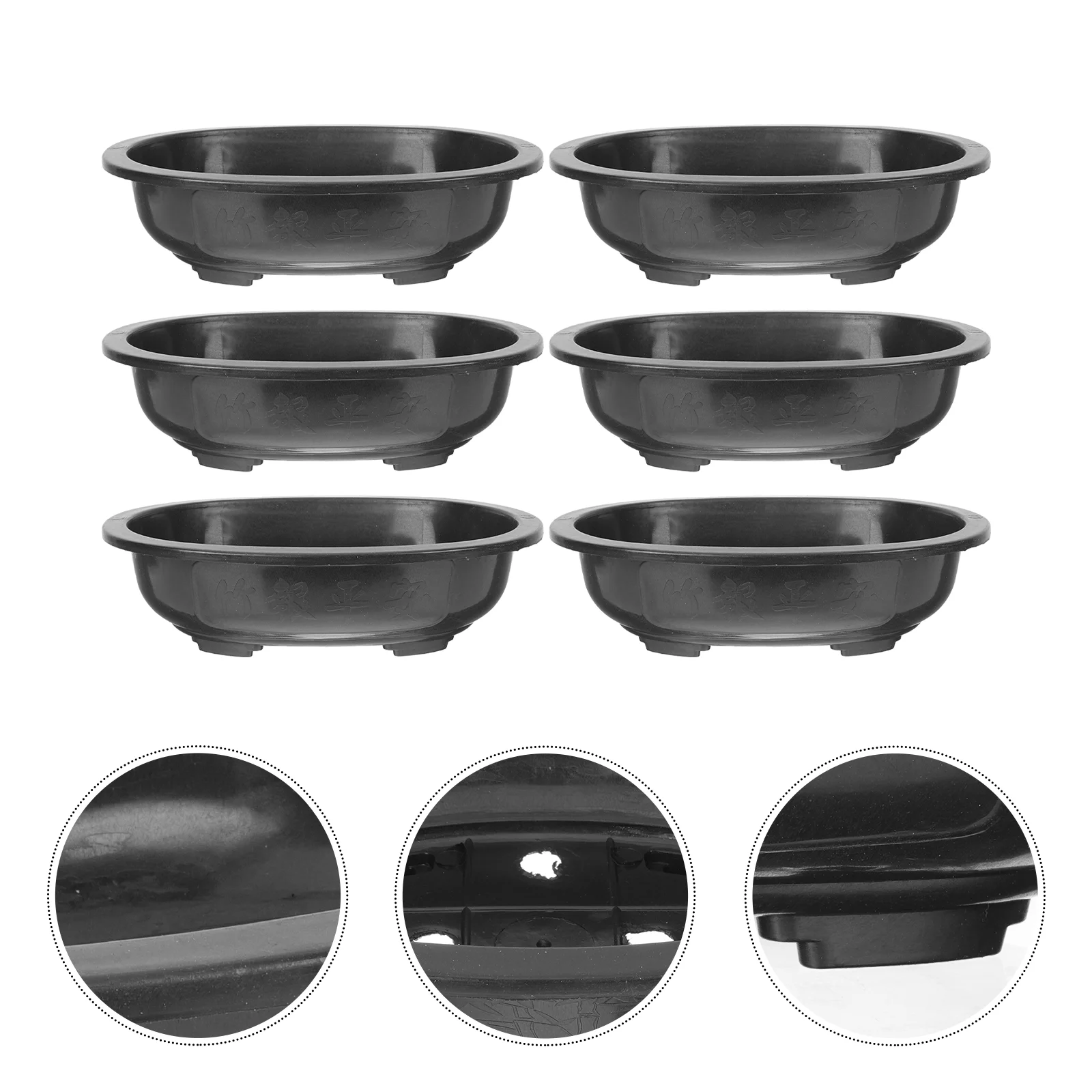 

6 Pcs Succulent Plants Flower Pot Bonsai Plastic Outdoor Planters Wire Kit Pp Gardening