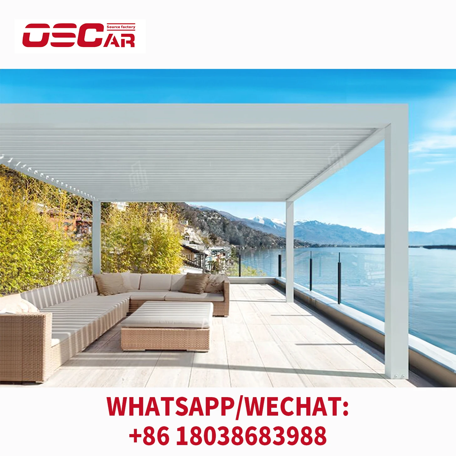 Оптовый производитель инвентаря Gargen House Open Air Veranda Алюминиевая рама Прозрачное