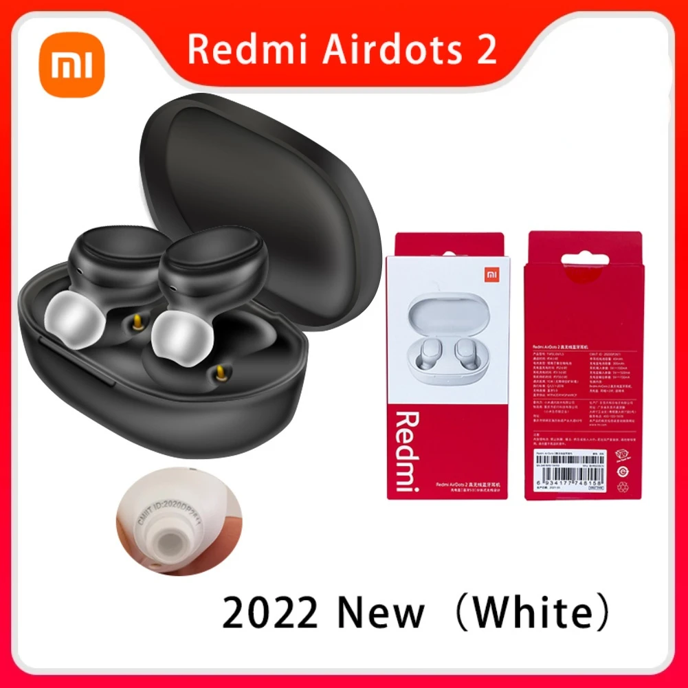 

Original Xiaomi Redmi AirDots 2 TWS Bluetooth 5.0 Noise Reduction With Mic AI Control Redmi AirDots 2 True Wireless Headset