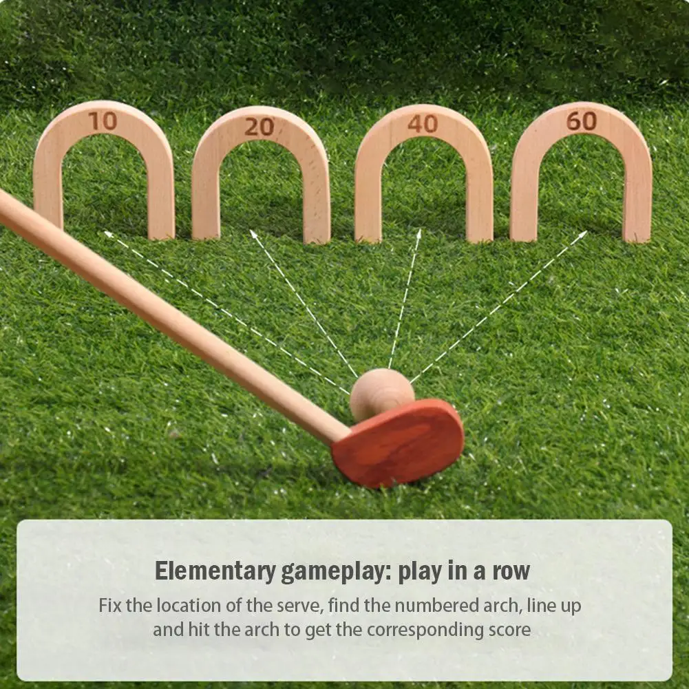 

1 Set Child Golf Sports Game Mini Wooden Golf Toy Kids Professional Small Children Golf Party Club Home Indoor Training Out H9g8