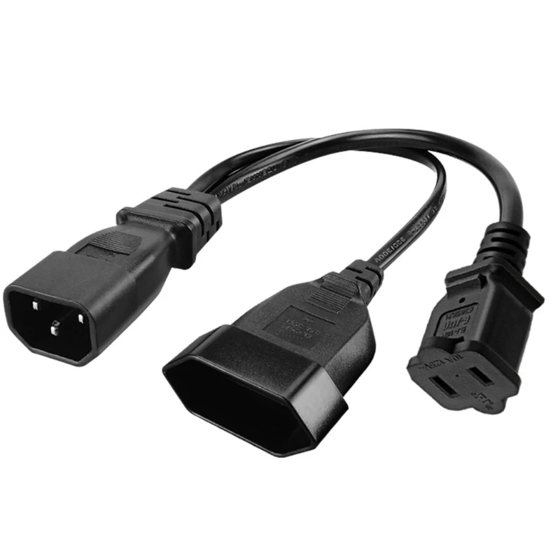 573A 3-клеммный IEC320-C14 to 1-15R + EU4.0mm кабель питания штекер-гнездо