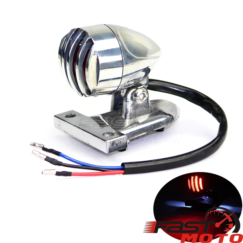 

Светодиодный задний фонарь для мотоцикла, стоп-сигнал, 12 В, задний фонарь для Harley Honda Cafe Racer Bobber Chopper, ретро мотоцикл