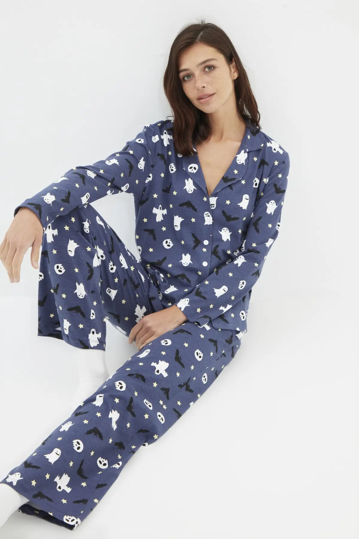 

Trendyol Halloween Themed Knitted Pajamas Set THMAW22PT1206